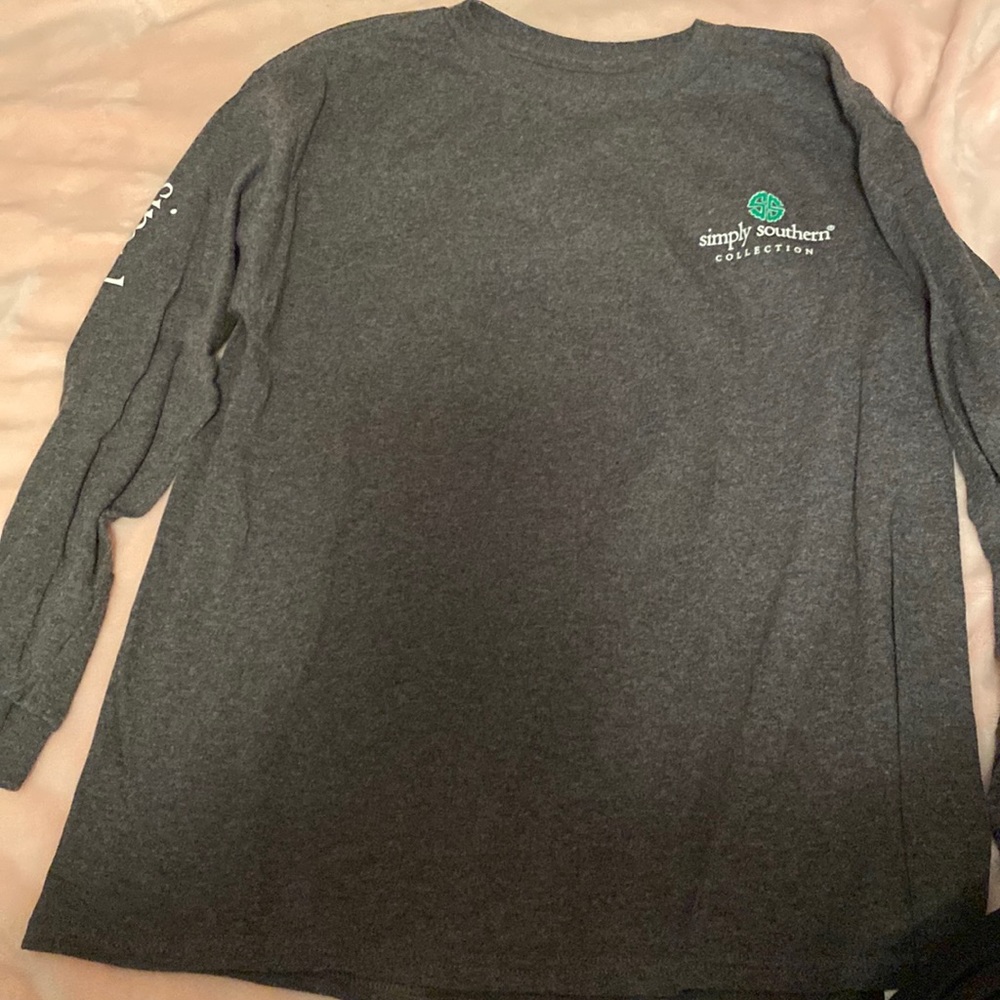 simply southern heathered dark grey long sleeve